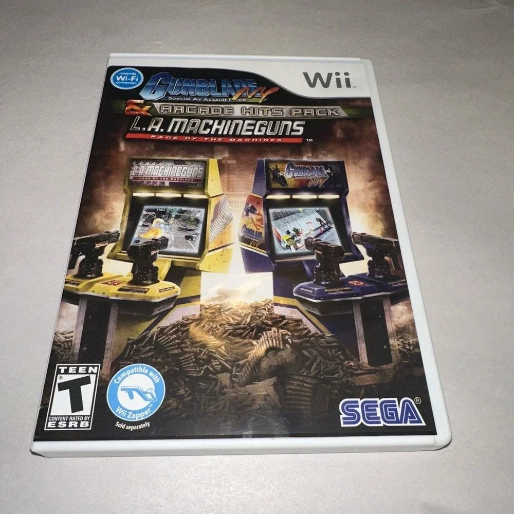 Gunblade NY & L.A. Machineguns Arcade Hits Pack (Nintendo Wii) Complete CIB